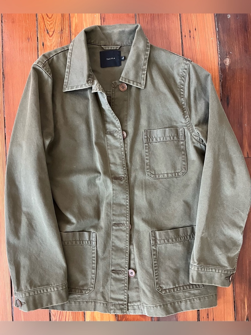 Aritzia Talula Army Green Utility Military Jacket Size M